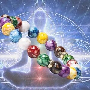 7 Chakra Reiki Stone Bracelet - Yoga balance energy